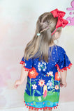 Vestido Flores da Princesa com Pompom